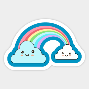 Happy clouds Sticker